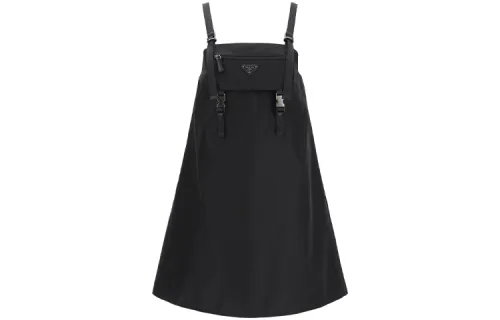 PRADA Slip Dresses Women's Black Moderate Mid Length