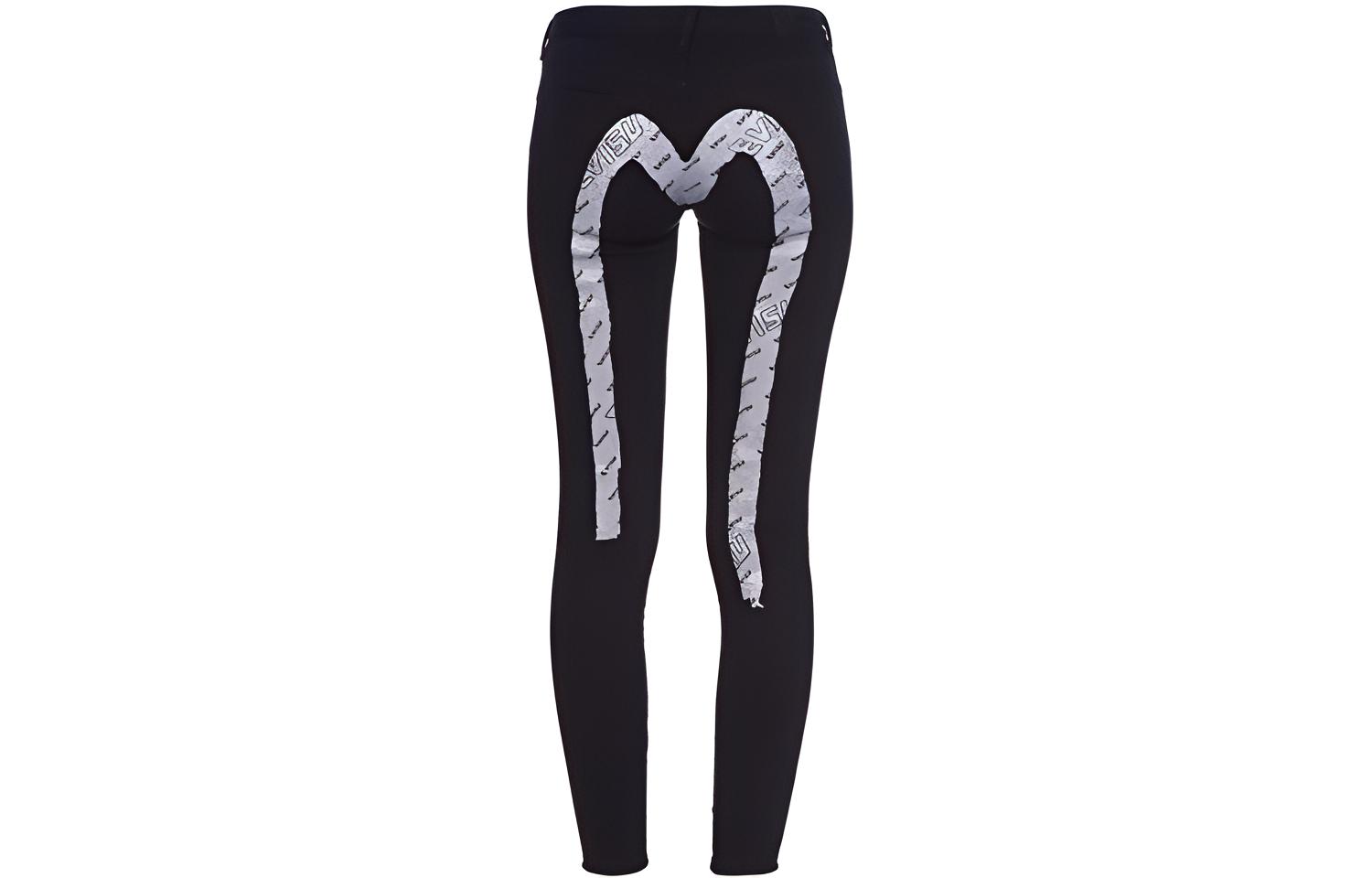 EVISU Jeans Women's Black Moderate Slim Fit Pants