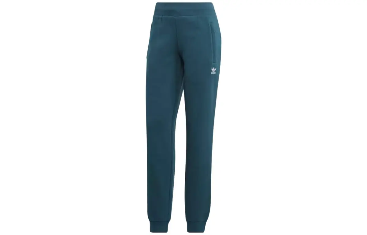 Adidas Originals ESSENTIALS Knitted Sweatpants Women's Night Blue Moderate Cuffed Pants