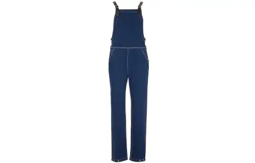 Burberry Overalls Women's Blue Moderate Straight Fit Pants