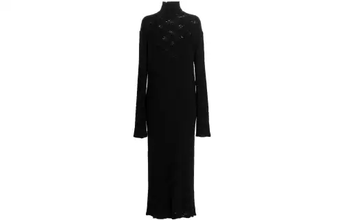 Balenciaga FW22 Long Sleeved Dress Regular Fit Women's Black