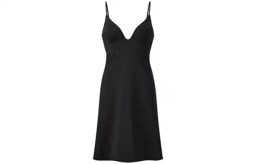 UNIQLO Slip Dresses Women's Black V Neck Moderate Short