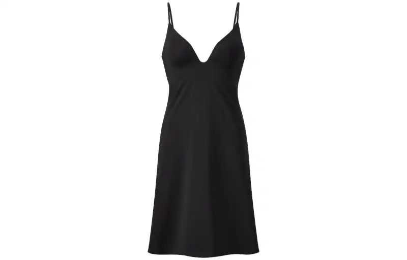 UNIQLO Slip Dresses Women's Black V Neck Moderate Short