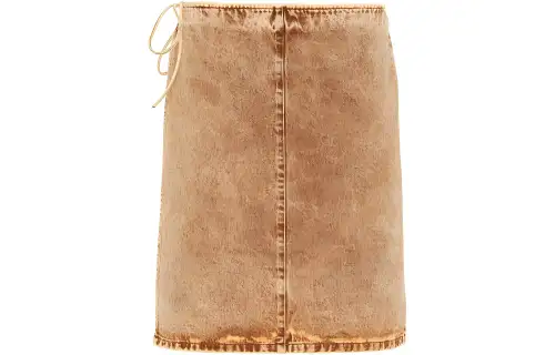MIU MIU Denim Long Skirts Women's Brown Moderate Mid Length Pencil Skirt