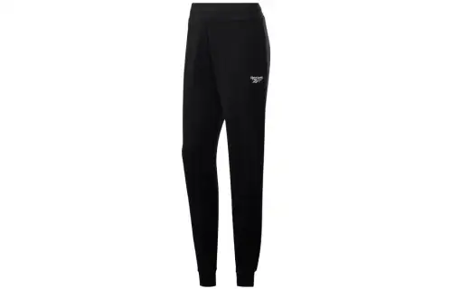 Reebok Knitted Sweatpants Women's Black Moderate Tapered Pants