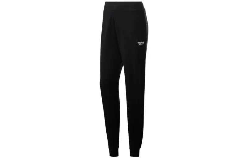 Reebok Knitted Sweatpants Women's Black Moderate Tapered Pants