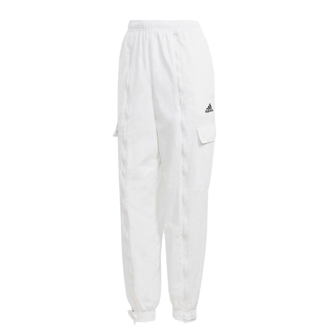 Adidas Knitted Sweatpants Women's White Moderate Cuffed Pants