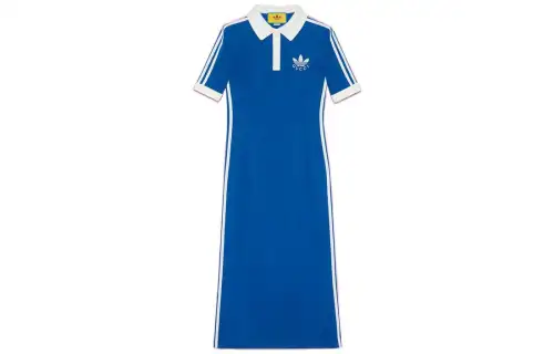 GUCCI x Adidas Originals FW22 Short Sleeved Dress Women's Blue