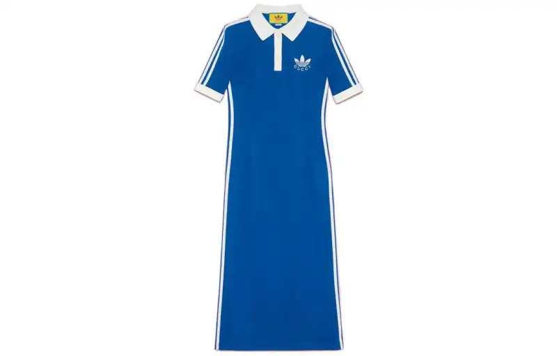 GUCCI x Adidas Originals FW22 Short Sleeved Dress Women's Blue