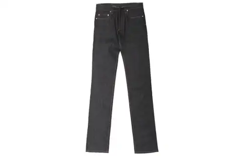 DIOR Quarterly New Products Jeans Women's Dark Blue Moderate Straight Fit Pants