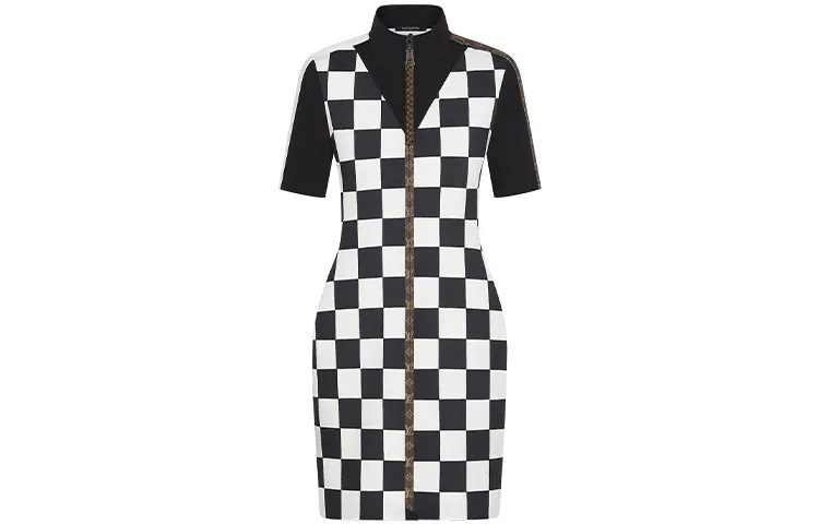 LOUIS VUITTON Short Sleeved Dress Women's White