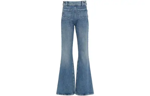 MIU MIU Jeans Women's Blue Moderate Flared Pants