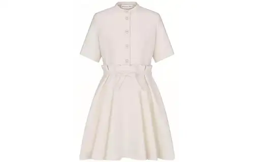 DIOR SS23 Short Sleeved Dress Women's White