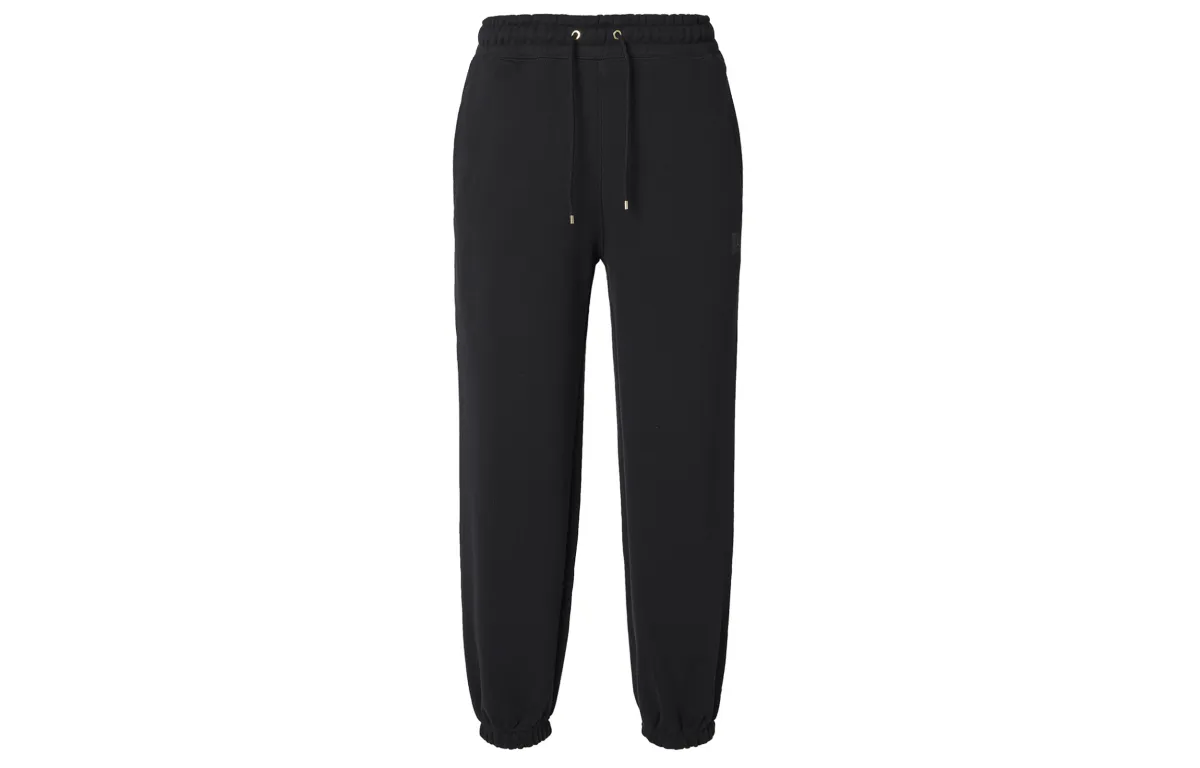 Jordan Casual Fleece Lined Thermal Loose Fit Knitted Sweatpants Women's Black