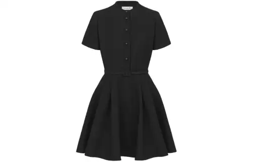 DIOR Short Sleeved Dress Women's Black