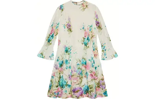GUCCI FW21 Long Sleeved Dress Women's White