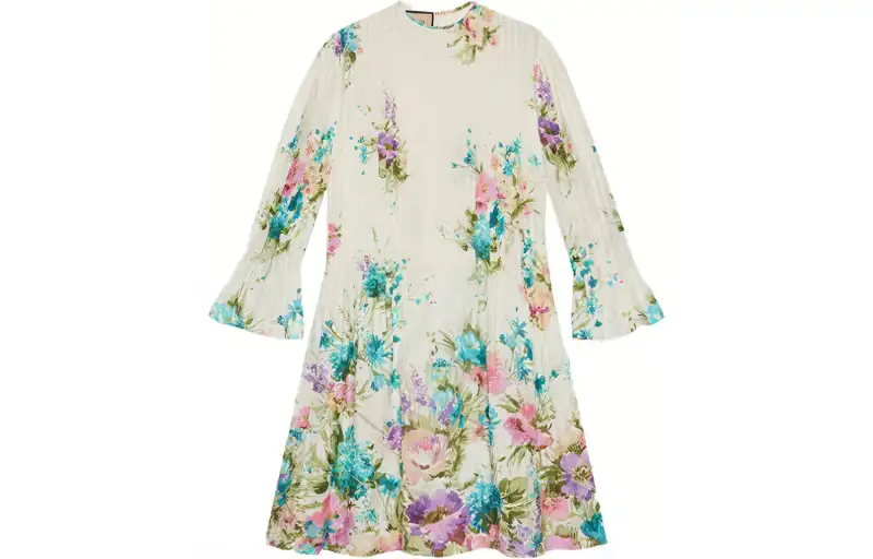 GUCCI FW21 Long Sleeved Dress Women's White