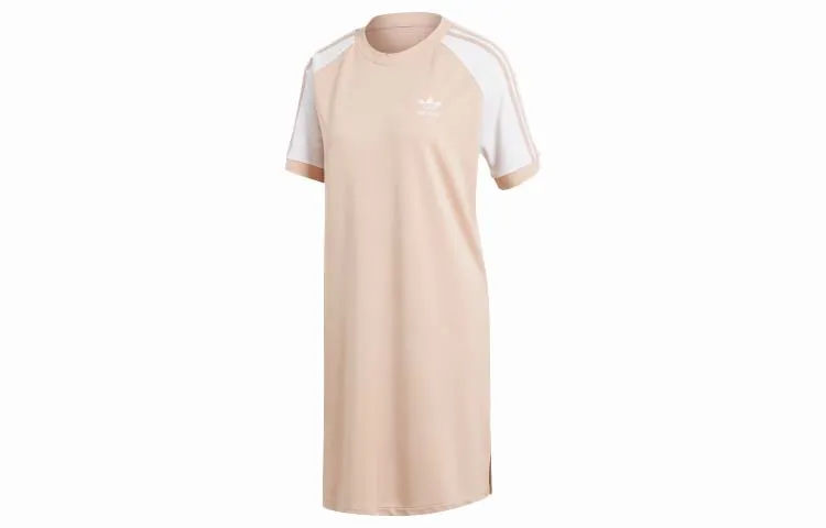 Adidas Originals Raglan Dress Short Sleeved Dress Women's Pearl Smoke Gray