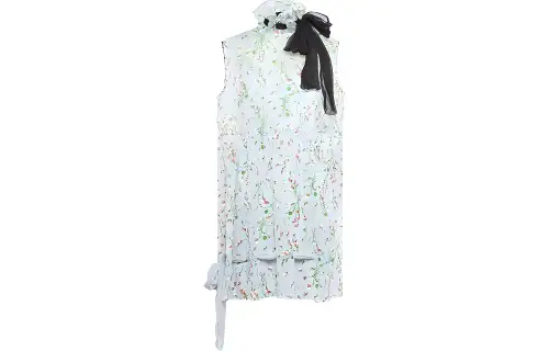 MIU MIU Sleeveless Dresses Women's Green Stand Collar Moderate