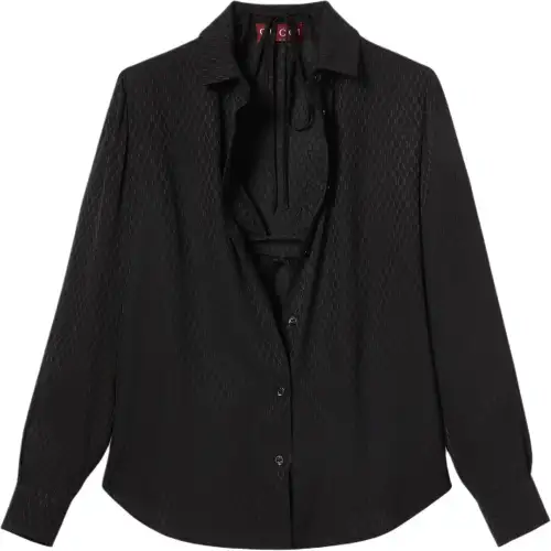 GUCCI Self Tied Jacquard Shirt