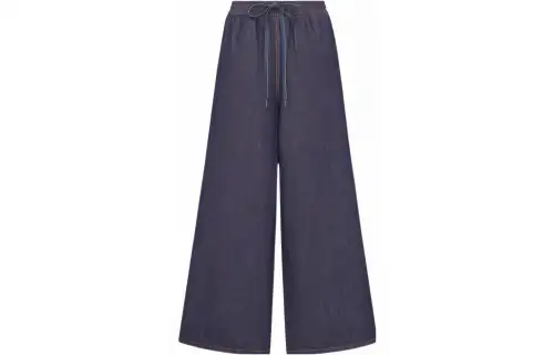 DIOR Quarterly New Products Jeans Women's Blue Moderate Wide Leg Pants