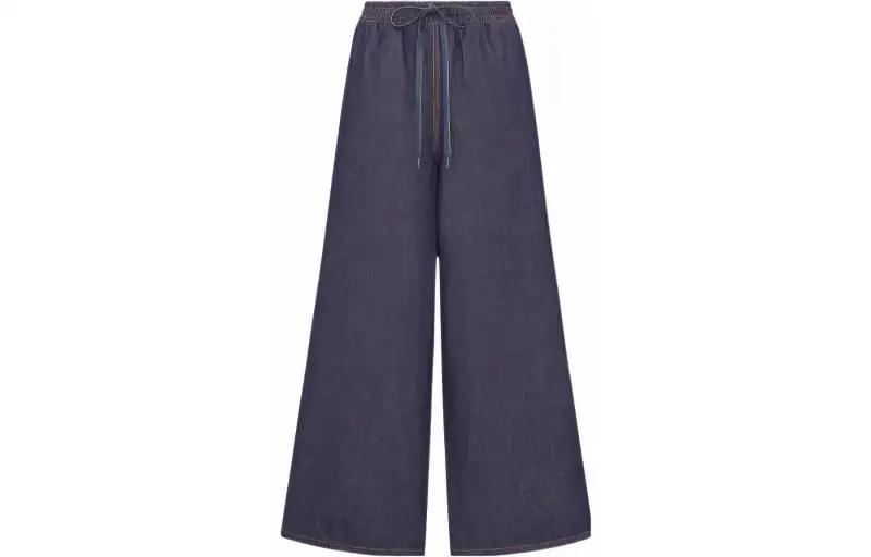 DIOR Quarterly New Products Jeans Women's Blue Moderate Wide Leg Pants