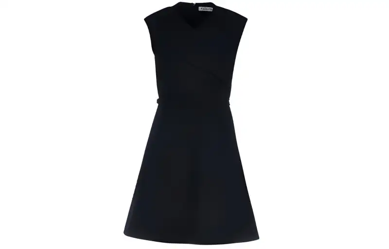 DIOR Quarterly New Products Sleeveless Dresses Women's Black V Neck Moderate Short