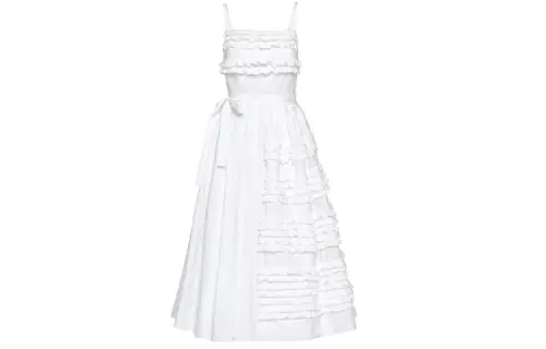 PRADA SS21 Sleeveless Dress Women's White