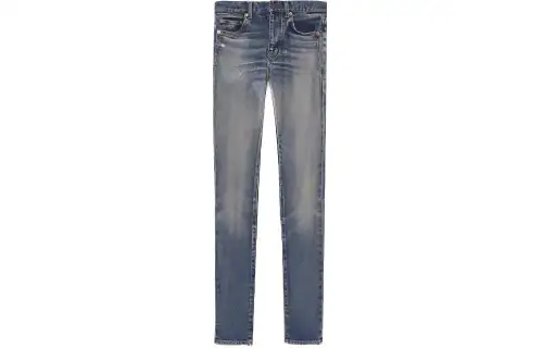 SAINT LAURENT Jeans Women's Blue Moderate Slim Fit Pants