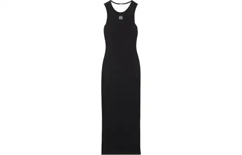 LOEWE Anagram Cotton Tank Dress Black