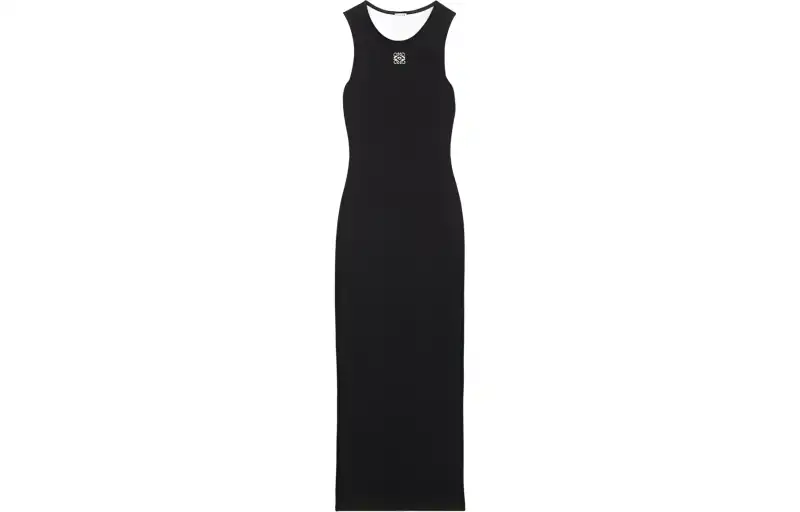 LOEWE Anagram Cotton Tank Dress Black