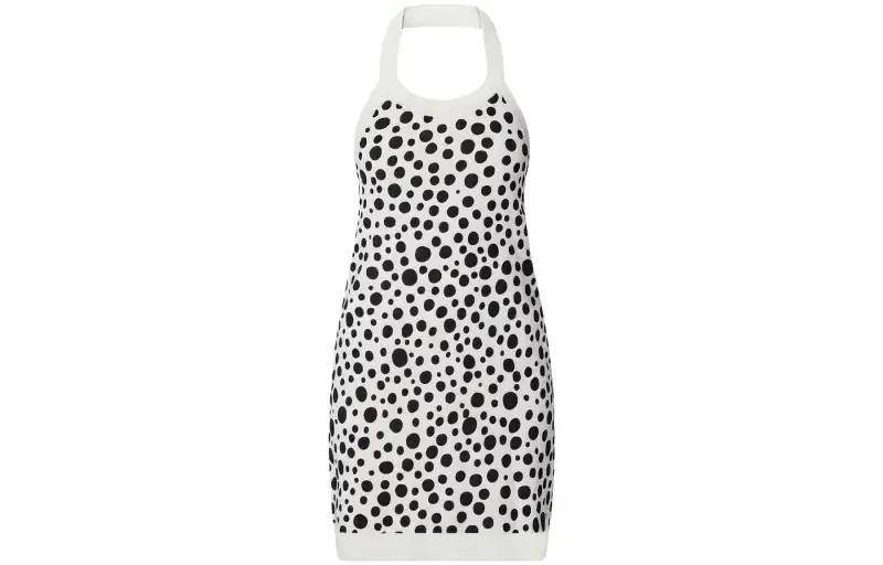 LOUIS VUITTON x Yayoi Kusama SS23 Sleeveless Dress Women's Black White