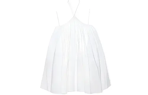 LOEWE Sleeveless Dresses Women's White Moderate Short