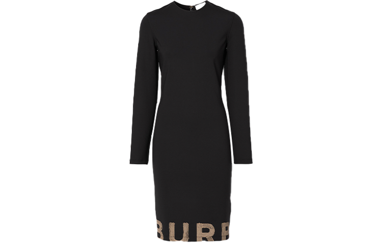 Burberry Long Sleeved Dress Women's Black