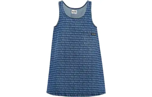 【Previous Season】logo-print denim minidress
