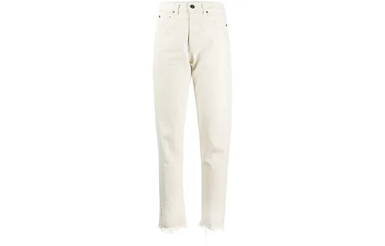 SAINT LAURENT Distressed hem Straight leg Jeans