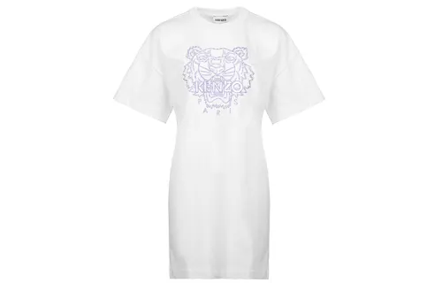KENZO Short Sleeved Dress Women's White