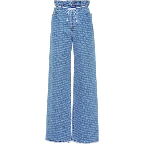 MIU MIU SS22 Jeans Women's Light Blue