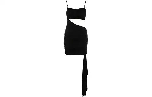 OFF-WHITE Vi-Crepe Cut-Out Strapless Mini Dress