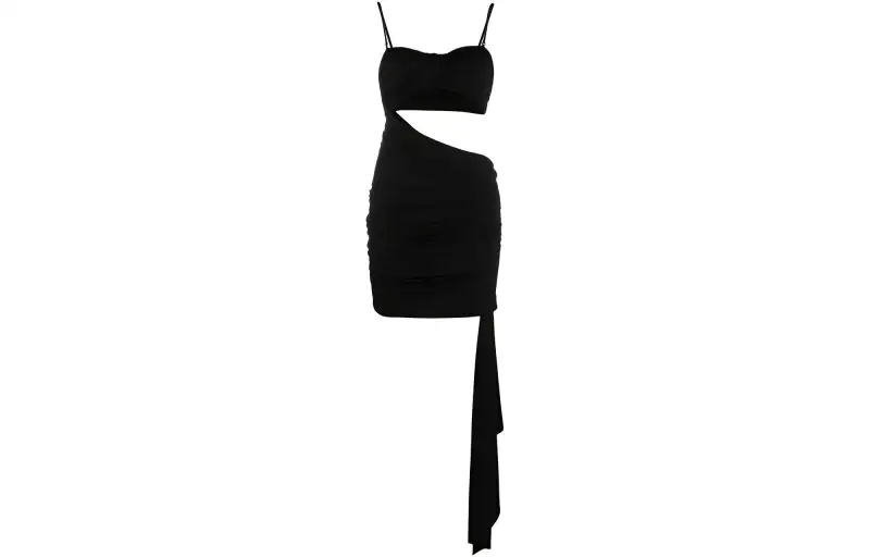 OFF-WHITE Vi-Crepe Cut-Out Strapless Mini Dress