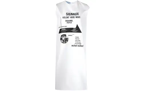 PRADA Taffeta Graphic Print Dress