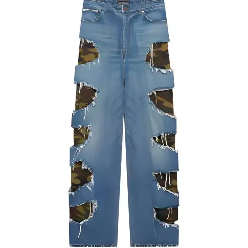 Balenciaga Jeans Women's Blue Moderate Straight Fit Pants