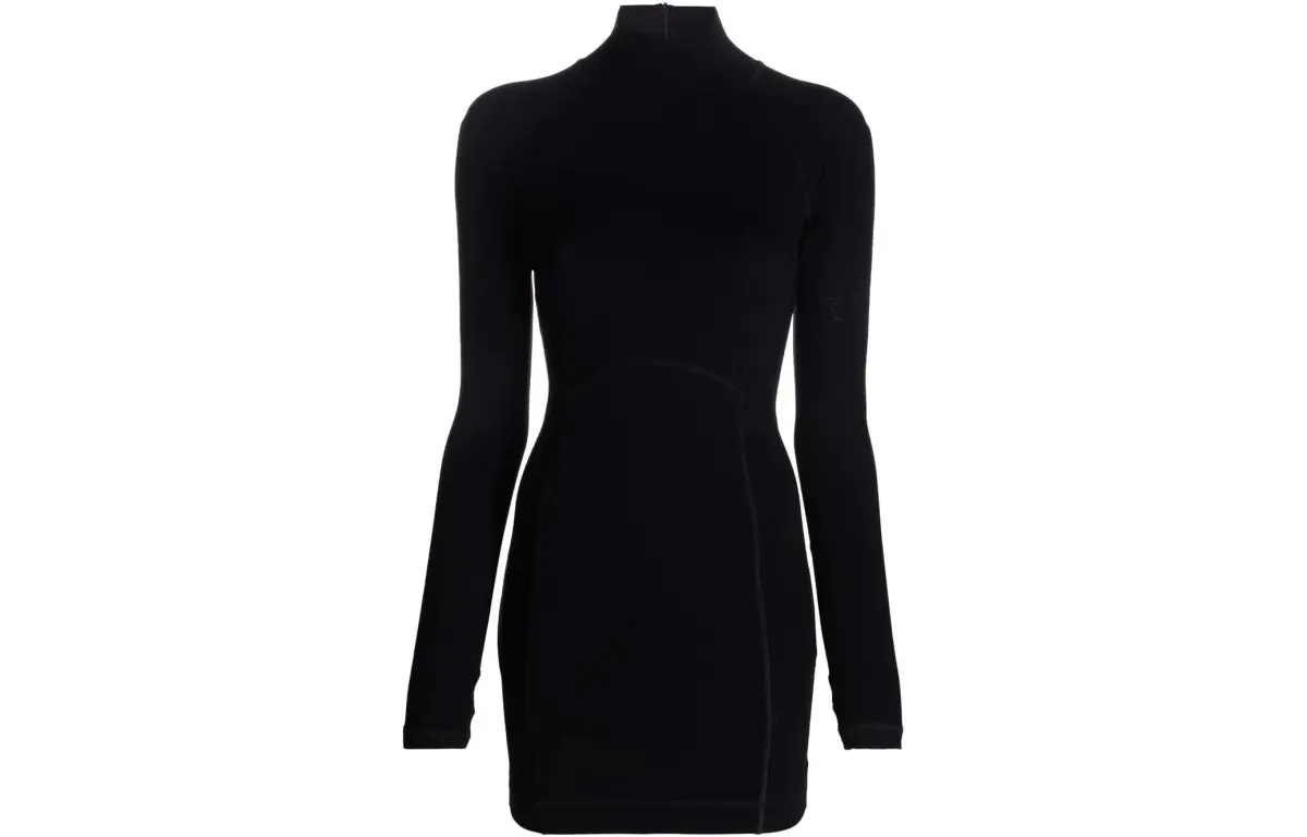 DIESEL Long-Sleeved Dresses Women's Black Stand Collar Moderate