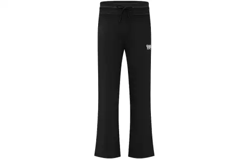 Reebok Knitted Sweatpants Women's Black Moderate Wide Leg Pants