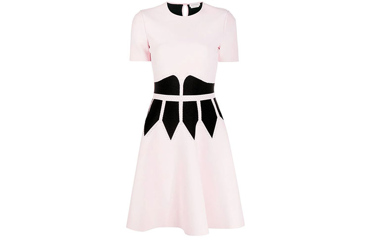Женское платье Alexander McQueen с логотипом (розовое)