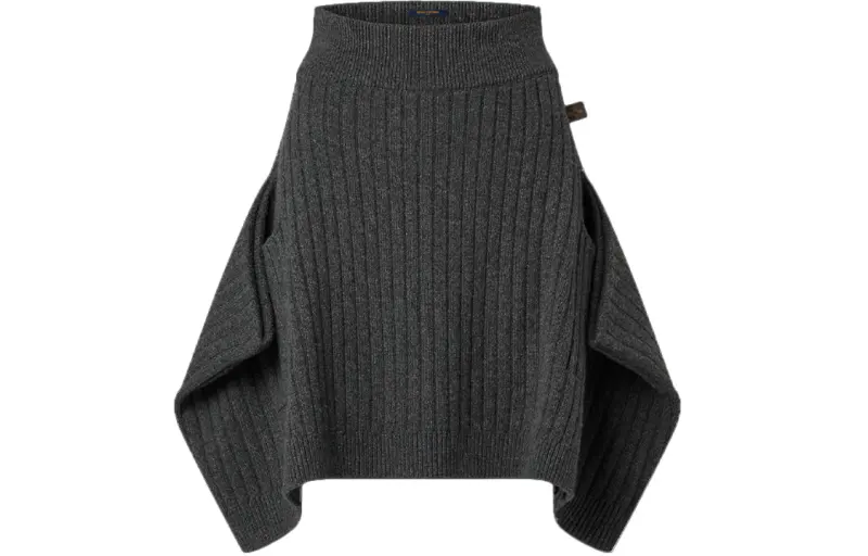 LOUIS VUITTON FW22 Knit Long Skirt Women's Gray
