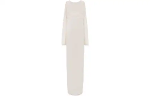 SAINT LAURENT Cape Empire Sleeveless Long Dress