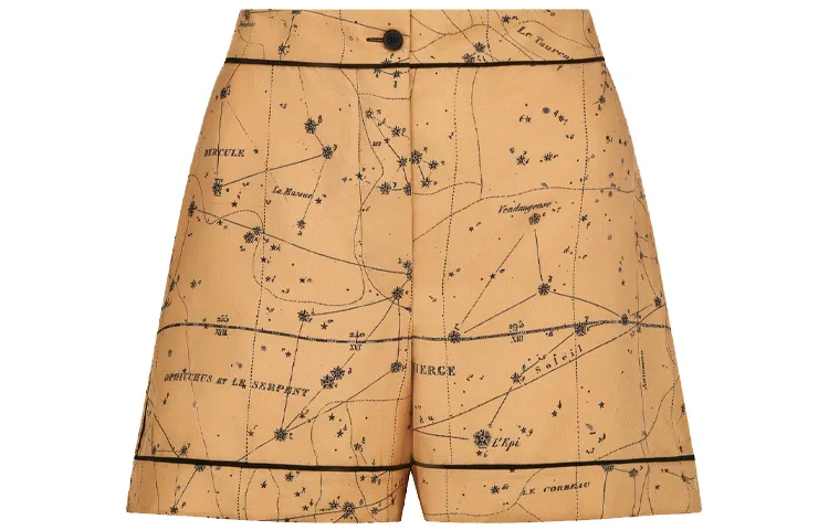 DIOR Quarterly New Products Casual Shorts Women's Yellow Moderate