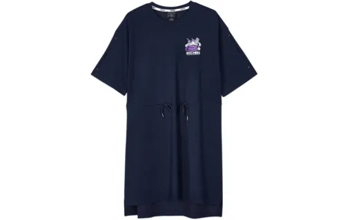 Skechers x HANKOW ER CHANG Hankou No. 2 Factory Collaboration Shift Dress Women's Navy Blue