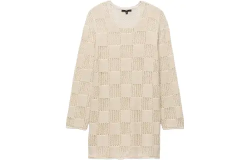 Vans Lily Long Sleeve Knit Dress Long Sleeved Dress Women's Beige
